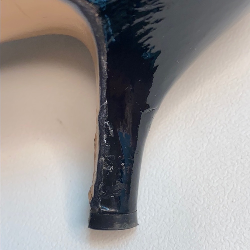 Ferragamo black bow patent kitten heels 8 B - Picture 16 of 16